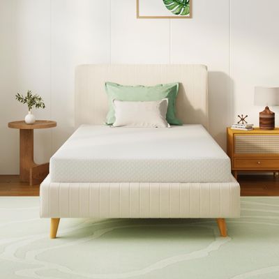 Emerspring 6 Inch Twin XL Gel Memory Foam Mattress,Green Tea,Medium Firm