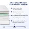 Emerspring 6 Inch Twin XL Gel Memory Foam Mattress,Green Tea,Medium Firm view 2