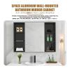 HBOOMOEM Wall Mounted Vanity Mirrored CabinetCabinet Storage Cupboard Wall MountedMulti-Level Storage with Towel Rail for Bathrooms, Laundry Rooms, and Living Rooms.(Blue,70 * 70 * 11CM) view 3