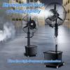 260W/350W Industrial Misting Fan - Commercial Pedestal Cooling Fan with 3 Speeds & 90 Oscillation - Perfect for Outdoor Patios, Gardens, Workshops & Picnics view 2