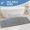 Bcoimo Bath Rug Mat,48x24 Chenille Non Slip Gray Long Bathroom Runner Rugs view 2