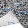 Bcoimo Bath Rug Mat,48x24 Chenille Non Slip Gray Long Bathroom Runner Rugs view 4