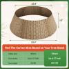ELYKEN 33 Inch Christmas Tree Collar, 6-Piece Woven Tree Base Cover view 3