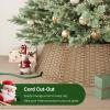 ELYKEN 33 Inch Christmas Tree Collar, 6-Piece Woven Tree Base Cover view 4