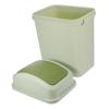 Cabilock Large Capacity Plastic Kitchen Trash Can with Press Swing Lid Thick Garbage Bin for Bathroom Living Office Utility Home Use Design view 1