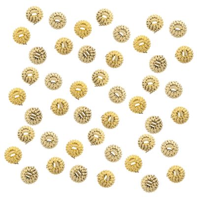 Ipetboom Miniature Christmas Ball Caps Pendant Tops DIY Ornament Covers for Xmas Decorations Replacement Fitting for Tree Balls Lightweight and Delicate Color Craft Embellishments