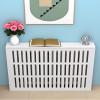 Aigoss White Modern Radiator Heater Cover for Home, Waterproof Breathable Steam Radiator Cabinet Shelf Household Living Room Heating Cover, Hide Cluttered Pipes(39.4" Lx31.5 Hx9.8 D) view 1