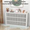 Aigoss White Modern Radiator Heater Cover for Home, Waterproof Breathable Steam Radiator Cabinet Shelf Household Living Room Heating Cover, Hide Cluttered Pipes(39.4" Lx31.5 Hx9.8 D) view 3