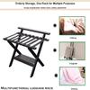 2 Pack Luggage Rack - Folding Bedroom Suitcase Stand, Space Saving Suitcase Holder, with Shoe Shelf Hotel Storage Rack, Travel Break Folding Stool,Wine Red view 4