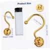 PRETYZOOM 12 Pcs Decorative Shower Curtain Hooks with Hollow Bead Design Low Noise Bath Curtain Rings Resistant Electroplated Hooks for Bathroom Drapery view 2