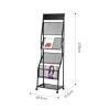 LMJYU Magazine Stand Magazine Holder Floor-Standing Brochure Stand, Brochure Display Stand with Wheels, Magazine Rack for Newspaper and Products Exhibition Magazine Rack Holder Organizer view 2