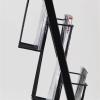 LMJYU Magazine Stand Magazine Holder Floor-Standing Brochure Stand, Brochure Display Stand with Wheels, Magazine Rack for Newspaper and Products Exhibition Magazine Rack Holder Organizer view 3