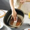 12in Titanium Alloy Non-Stick Pot with Lid, Non Stick Frying Pans, Titanium Pans for Cooking, with Ergonomic Stay-Cool Handles, for Cooking, Frying, Baking (Pot + Lid + Steamer) view 4