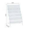 Newspaper Racks Magazine Rack 5 Tier Iron Magazine Storage Rack Newspaper Rack Shelves Sim view 2