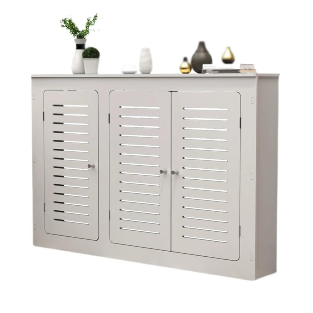 YZWZZXC Radiator Covers for Home, Radiator Shelf, Wooden Cabinet with 3-Door, Multifunctional, with Handle, for Living Room, Hallway, Bathroom(120x80x25cm/47x31x10in)
