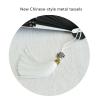 AHUANH Bamboo Frames Japanese Style Hand Fan Foldable for Cosplay, Bar Party Folding Fan Summer Portable Chinese Fan Home Decoration(Silver) view 2
