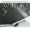 AHUANH Bamboo Frames Japanese Style Hand Fan Foldable for Cosplay, Bar Party Folding Fan Summer Portable Chinese Fan Home Decoration(Silver) view 3
