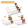 GIGIFTREE Spice Rack Organizer for Cabinet, 4 Tiered Spice Rack Organizer, Tiered Adjustable Spice Shelf for Kitchen (White-2Pcs) view 2