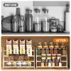 GIGIFTREE Spice Rack Organizer for Cabinet, 4 Tiered Spice Rack Organizer, Tiered Adjustable Spice Shelf for Kitchen (White-2Pcs) view 3
