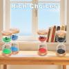 ABXKZ 1 Minute Sand Timer, Wooden Hourglass Sand Clock, Small Beech Wood Blue 1 Min Hour Glass, One Minutes Sandglass for Brushing Teeth, Reloj De Arena, Classroom, Game, Kitchen, Home, Office view 2