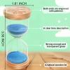 ABXKZ 1 Minute Sand Timer, Wooden Hourglass Sand Clock, Small Beech Wood Blue 1 Min Hour Glass, One Minutes Sandglass for Brushing Teeth, Reloj De Arena, Classroom, Game, Kitchen, Home, Office view 3