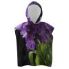 BWQJKUO Kids Beach Towel for Boys Girls, Purple Flower Printed Hooded Bath Towel Wrap, Toddler Pool Towel with Hood view 3