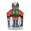 BWQJKUO Kids Beach Towel for Boys Girls, Runner Swedish Dala Horse Folk Printed Hooded Bath Towel Wrap, Toddler Pool Towel with Hood view 4
