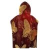 BWQJKUO Kids Beach Towel for Boys Girls, Valentine Hearts Golden Butterfly Printed Hooded Bath Towel Wrap, Toddler Pool Towel with Hood view 4