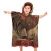 BWQJKUO Kids Beach Towel for Boys Girls, Old Rooster Illustration Printed Hooded Bath Towel Wrap, Toddler Pool Towel with Hood view 1