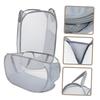 Cabilock 2Pcs Foldable Laundry Hamper Gray Mesh Clothes Basket with Handles Large Breathable Storage for Home Nursery Bedroom Travel and Blankets Organizer view 2