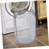 Cabilock 2Pcs Foldable Laundry Hamper Gray Mesh Clothes Basket with Handles Large Breathable Storage for Home Nursery Bedroom Travel and Blankets Organizer view 3