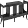 Crosley Furniture Asheville Mid-Century Modern Media Console Record Player Stand, Storage for Vinyl Records, Black view 3