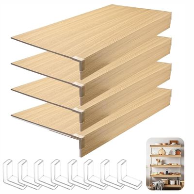 40x16 Custom Wire Rack Covers, 4 Pcs PVC Shelf Liners, Waterproof Removable for Pantry Bathroom Office Shelving