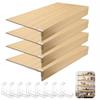 40x16 Custom Wire Rack Covers, 4 Pcs PVC Shelf Liners, Waterproof Removable for Pantry Bathroom Office Shelving view 1