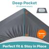 OhGeni Waterproof Mattress Protector, Queen Size Mattress Pad Fitted with Deep Pocket 6"-18", Breathable Noiseless & Soft, Washable Dirt-Proof Mattress Cover for Home, Hotel, Gray, Daybed Cover view 4