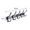 cfycfy987 Wall Mounted Hook Wall Mounted Coat Rack, Five Heavy Duty Tri Hooks All Metal Construction for Jacket Coat Hat in Mudroom Entryway (Matte Black) Coat Hooks Wall Mounted view 2