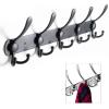 cfycfy987 Wall Mounted Hook Wall Mounted Coat Rack, Five Heavy Duty Tri Hooks All Metal Construction for Jacket Coat Hat in Mudroom Entryway (Matte Black) Coat Hooks Wall Mounted view 3