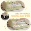 DEINPPA Twin Size Gingham Daybed with Trundle and USB Ports-Green view 3