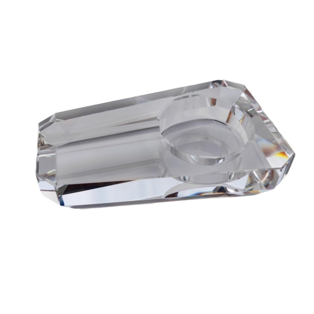 YOYDHVMKR Cenicero Luxury Crystal Ashtray Heavy Duty K9 Crystal Premium Ashtray soporte