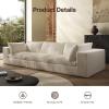 118-inch Boneless Cloud Sofa, Modular Corduroy Sectional Couch with Full Foam Compression for Living Room Bedroom Apartment, No Assembly Required (White, 4 Seater) view 4