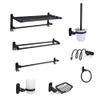 9 PCS Bathroom Hardware Set, Bathroom Organizer Kit, Wall Mounted Storage Rack, Includes Towel Racks, Soap Holder, Hair Dryer Racks, Toilet Brush Holder view 1