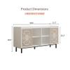 cattino Mid Century Modern TV Stand Curio Cabinet Sideboard Buffet Storage Console Table White for Living Room Kitchen Entryway view 4