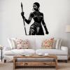 African Woman Metal Wall Art,Modern Africa Wall Decor,African American Metal Wall Art for Living Room, Bedroom, Bathroom,Office(Gold,39x33inch/100x85cm) view 2