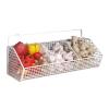 3-Compartment Storage Baskets, Hanging Wall Baskets, Stainless Steel Kitchen Rack, Onion/Garlic Organizer, Drainage Prevent Moisture, Pantry Storage Solution view 1