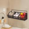 3-Compartment Storage Baskets, Hanging Wall Baskets, Stainless Steel Kitchen Rack, Onion/Garlic Organizer, Drainage Grooves Prevent Moisture, Pantry Storage Solution view 2