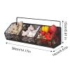 3-Compartment Storage Baskets, Hanging Wall Baskets, Stainless Steel Kitchen Rack, Onion/Garlic Organizer, Drainage Grooves Prevent Moisture, Pantry Storage Solution view 3