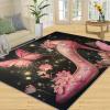 2x3 Pink Floral High Heel Rug - Butterfly Stiletto Doormat Outdoor Entrance, Fantasy Fashion Poster Laundry Room Carpet Non Slip Accent Throw Rugs for Bathroom Kitchen Sink Front Door view 3