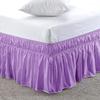 Linen Sheets-100% Microfiber, Luxurious Wrap Around Bedskirt, Gathered Ruffled Style, Easy Fit with 14" Tailored Drop-Lavender Solid, King Size view 2