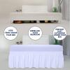 Linen Sheets-100% Microfiber, Luxurious Wrap Around Bedskirt, Gathered Ruffled Style, Easy Fit with 14" Tailored Drop-Lavender Solid, King Size view 4