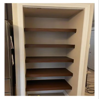 LZMZMQ Wire Shelf Cover for Pantry 5 Layer, Walnut PVC Composite Sheet Wire Rack Covers for Shelves, Closet/Kitchen/Laundry Room Shelf Liners, Waterproof & Cuttable(42x12in/107x30cm)